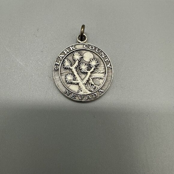 Clark County Nevada Sterling Silver Pendant Key Chain Charm Jostens Sterling - Picture 1 of 4